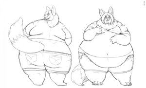 Rating: Questionable Score: 0 Tags: 2010 anthro artist_name biped black_and_white breasts canid canine clothed clothing e621 eyewear female fox gillpanda glasses mammal monochrome obese obese_anthro obese_female overweight overweight_anthro overweight_female simple_background solo standing tail text white_background User: bunchy7s