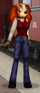 Rating: Safe Score: 0 Tags: american_cocker_spaniel anthro anthrofied bird_dog black_collar black_jewelry black_necklace black_nose blue_bottomwear blue_clothing blue_jeans blue_pants bottomwear brown_face brown_hair canid canine canis clothed clothing cocker_spaniel collar countershade_face countershading denim denim_bottomwear denim_clothing disney domestic_dog e621 female folwilliar footwear fully_clothed hair hi_res hunting_dog jeans jewelry lady_(lady_and_the_tramp) lady_and_the_tramp mammal mixed_media necklace pants photo_background photography_(artwork) red_clothing red_shirt red_topwear shirt shoes solo spaniel standing tan_body tan_countershading topwear User: bunchy7s