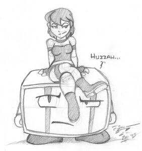 Rating: Safe Score: 0 Tags: animate_inanimate balrog_(cave_story) cave_story dialogue duo e621 english_text female greyscale human magic_user male mammal misery_(cave_story) monochrome not_furry os sitting soap text traditional_media_(artwork) witch User: bunchy7s