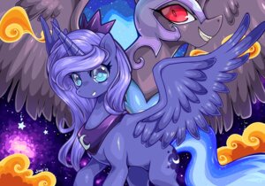 Rating: Safe Score: 0 Tags: 2013 armor blue_eyes blue_hair cloud cutie_mark duo e621 equid equine fangs feathered_wings feathers female friendship_is_magic hair hasbro headgear helmet horn jewelry jiayi mammal my_little_pony mythological_creature mythological_equine mythology necklace nightmare_moon_(mlp) princess_luna_(mlp) red_eyes sky smile star teeth winged_unicorn wings User: bunchy7s