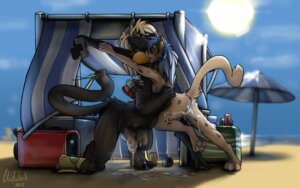 Rating: Explicit Score: 0 Tags: 16:10 2012 after_sex anthro anthro_on_taur beach big_breasts black_body black_fur blacksteel blonde_hair blue_hair bodily_fluids breasts camera chakat chazcatrix cum cum_in_vagina cum_inside cum_on_ground cum_on_leg detailed_background duo e621 erection excessive_cum excessive_genital_fluids eyewear felid felid_taur female fur genital_fluids genitals green_eyes gynomorph hair herm_(lore) hi_res high-angle_view intersex kloe_kitty mammal mammal_taur messy nipples nude outside penis public romantic romantic_couple sand sea seaside size_difference sky smile sun sunglasses tail taur vaginal vulva water widescreen yellow_eyes User: bunchy7s