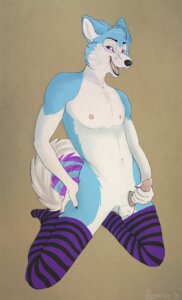 Rating: Explicit Score: 0 Tags: anthro balls biped blue_body blue_fur bodily_fluids canid canine canis clothing domestic_dog e621 erection fur genital_fluids genitals husky kneeling legwear looking_at_viewer male mammal nipples nordic_sled_dog open_mouth pattern_clothing pattern_legwear penis precum purple_eyes simple_background solo spitz stockings striped_clothing striped_legwear stripes tail vizza User: bunchy7s