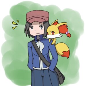 Rating: Safe Score: 0 Tags: calem_(pokemon) canid canine duo e621 fennekin feral generation_6_pokemon human male mammal nintendo pokemon pokemon_(species) trainer unknown_artist User: bunchy7s