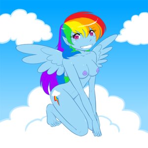 Rating: Explicit Score: 0 Tags: blue_skin breasts female friendship_is_magic hair kittyhawk my_little_pony nipples rainbow_dash_(mlp) rainbow_hair rule34 smile smooth_skin tail tattoo wings User: bunchy7s