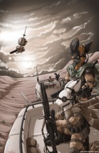 Rating: Safe Score: 0 Tags: 2014 anthro black_body black_fur boots camo clothing cloud conditional_dnp crouching digital_media_(artwork) duo_focus e621 electronics eyewear footwear fur gloves goggles group gun handwear headgear headphones headset hi_res jay_naylor knife lagomorph leporid looking_back machine male mammal rabbit ranged_weapon scope sentry shoes text truck turret url vehicle weapon white_body white_fur User: bunchy7s
