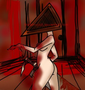 Rating: Explicit Score: 0 Tags: 1girls armor ass beige_skin blood blood_puddle blood_stain blood_trail bloody_hand bloody_sword breasts color female female_only female_pyramid_head great_knife helmet humanoid indoors konami nude pyramid_head red_blood rule34 rule_63 side_view silent_hill silent_hill_2 solo sword thejennypill villainess walking weapon User: bunchy7s