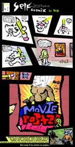 Rating: Safe Score: 0 Tags: 2006 anthro breaking_the_fourth_wall comic dialogue digital_media_(artwork) drawn_over duo e621 eight_frame_image english_text hi_res holding_object holding_pencil holding_writing_utensil inner_monologue larathelabrat male mammal meta ness_(larathelabrat) number onomatopoeia pencil_(object) pointy_speech_bubble poster procyonid raccoon repeated_text self_destructive_comix solo_focus sound_effects speech_bubble text text_with_emanata thinking thought_bubble title title_number writing_utensil User: bunchy7s