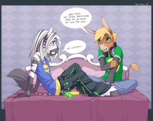 Rating: Safe Score: 0 Tags: 2010 alternative_fashion anthro asinus bed blonde_hair blue_eyes blush david_crown dialogue digital_media_(artwork) donkey duo e621 electronics english_text equid equine femboy furniture glowstick green_eyes hair headphones headphones_around_neck hotel_room in_your_best_interests male male_anthro mammal multicolored_hair pillow raver short_story story story_in_description stripes stripes_(character) tail tail_tuft text tuft two_tone_hair wolfy-nail young young_anthro zebra User: bunchy7s