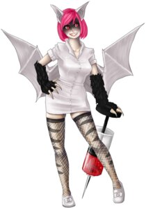 Rating: Safe Score: 0 Tags: 2011 airline-food bat better_version_at_source claws clothing e621 female fishnet_clothing hair hand_on_hip humanoid legwear low_res mammal markings membrane_(anatomy) membranous_wings pink_hair red_eyes solo stockings syringe wings User: bunchy7s