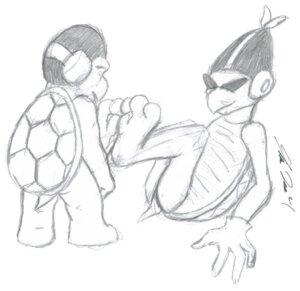 Rating: Explicit Score: 0 Tags: 2boys boomerang_bros. cth feet gay gloves hammer_bros. headgear male male_only mario_(series) monochrome nintendo rule34 straight_hair sunglasses super_mario_bros._3 traditional_media_(artwork) turtle yaoi User: bunchy7s