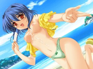 Rating: Explicit Score: 0 Tags: 1girls akino_takehiko blue_hair breasts exhibitionism female food highres medium_breasts mizuiro_(game) nipples no_bra open_clothes open_shirt panties popsicle red_eyes rule34 shindou_mutsuki shirt solo underwear User: bunchy7s