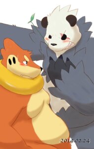 Rating: Questionable Score: 0 Tags: 2014 ambiguous_gender anthro armadirou black_nose blush buizel duo e621 generation_4_pokemon generation_6_pokemon grin kemono mammal mustelid nintendo overweight pangoro pokemon pokemon_(species) simple_background slightly_chubby smile teeth white_background User: bunchy7s