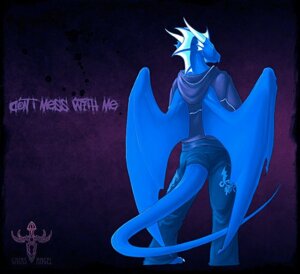 Rating: Safe Score: 0 Tags: 2009 anthro blue_body blue_scales clothing dragon e621 english_text european_mythology horn male membrane_(anatomy) membranous_wings mythological_creature mythological_scalie mythology pechschwinge scales scalie solo tail text western_dragon wings User: bunchy7s
