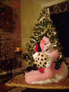 Rating: Safe Score: 0 Tags: 3:4 animal_skin canid canine canis christmas clothing cookie costume domestic_dog e621 food fur fursuit grandfathered_content hair holidays male mammal photography_(artwork) pink_body pink_fur pink_hair plant pose real solo tree unknown_artist wood User: bunchy7s