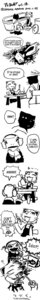Rating: Safe Score: 0 Tags: 2002 absurd_res alternating_focus ame_(daisuke_amaya) amphibian anthro black_and_white blood bodily_fluids comic daisuke_amaya dialogue digital_drawing_(artwork) digital_media_(artwork) domestic_cat e621 english_text felid feline felis female frog group hi_res kaeru_(kero_blaster) kero_blaster long_image male mammal monochrome nine_frame_image sasuke_(kero_blaster) studio_pixel tail tall_image text User: bunchy7s