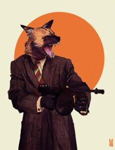 Rating: Safe Score: 0 Tags: 5_fingers accessory african_wild_dog anthro biped black_body black_fur black_nose canid canine clothed clothing coat collared_shirt dress_shirt e621 fingers fully_clothed fur gloves gun handwear holding_gun holding_object holding_ranged_weapon holding_weapon looking_aside male mammal necktie nikolaspascal open_mouth orange_body orange_fur pattern_clothing ranged_weapon shirt solo standing striped_clothing stripes submachine_gun suit teeth thompson_gun tongue topwear weapon User: bunchy7s Rating: Safe Score: 0 Tags: 5_fingers accessory african_wild_dog anthro biped black_body black_fur black_nose canid canine clothed clothing coat collared_shirt dress_shirt e621 fingers fully_clothed fur gloves gun handwear holding_gun holding_object holding_ranged_weapon holding_weapon looking_aside male mammal necktie nikolaspascal open_mouth orange_body orange_fur pattern_clothing ranged_weapon shirt solo standing striped_clothing stripes submachine_gun suit teeth thompson_gun tongue topwear weapon User: bunchy7s