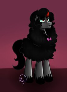 Rating: Safe Score: 0 Tags: black_hair e621 equid equine fangs feral fluffy friendship_is_magic frown fur hair hasbro horn king_sombra_(mlp) lethalauroramage male mammal my_little_pony mythological_creature mythological_equine mythology red_eyes ribbons solo standing teeth unicorn User: bunchy7s