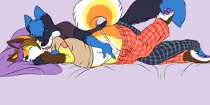 Rating: Explicit Score: 0 Tags: 2:1 anthro bed blue_hair canid canine clothing duo e621 eyes_closed feet female fingering fingering_partner fox furniture hair hand_in_panties hand_in_underwear hindpaw kalida_(character) licking male male/female mammal multicolored_hair neck_lick panties paws piercing pillow pupspace romantic romantic_couple sex silkenpaws simple_background tail tongue tongue_out two_tone_hair underwear vaginal vaginal_fingering User: bunchy7s