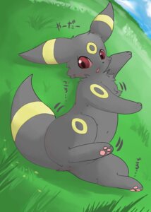 Rating: Explicit Score: 0 Tags: ambiguous_gender anus black_body black_fur black_tail black_tuft butt chest_tuft e621 eeveelution fangs fur generation_2_pokemon grass japanese_text kuru_kuru lying markings navel nintendo on_side pawpads pink_pawpads plant pokemon pokemon_(species) presenting presenting_hindquarters red_eyes red_sclera solo tail teeth text translation_request tuft umbreon yellow_markings User: bunchy7s