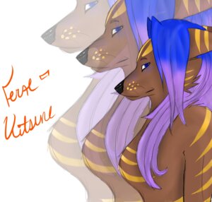 Rating: Questionable Score: 0 Tags: anthro billowbeast black_nose blue_eyes blue_hair breasts brown_body brown_fur canid canine e621 english_text female fox fur hair half-length_portrait long_hair looking_at_viewer mammal markings mythril_blackpaw nude portrait purple_hair side_boob simple_background solo stripes text whiskers white_background yellow_markings zoom_layer User: bunchy7s