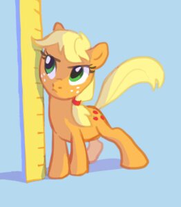 Rating: Safe Score: 0 Tags: 2012 applejack_(mlp) blonde_hair cutie_mark e621 earth_pony equid equine female feral freckles friendship_is_magic frown green_eyes hair hasbro horse low_res mammal measuring_stick my_little_pony pony quadruped short simple_background solo tail tomatocoup young young_female young_feral User: bunchy7s