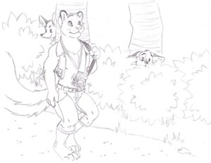 Rating: Safe Score: 0 Tags: anthro barati barefoot citra clothed clothing e621 feet felid fluffy fluffy_tail graphite_(artwork) greyscale group halbean leopard looking_at_another male mammal monochrome outside pantherine peeping solo_focus tail traditional_media_(artwork) walking wood User: bunchy7s