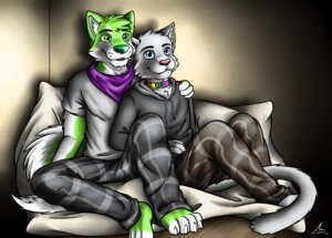 Rating: Safe Score: 0 Tags: anthro canid canine canis domestic_cat domestic_dog duo e621 felid feline felis hi_res male mammal mario_blackwhite niic vandal User: bunchy7s