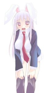 Rating: Explicit Score: 0 Tags: 1girls animal_ear blazer blush bottomless breasts bunny_ear dressing erect_nipples female himiduki_kazusa himizuki_kazusa large_breasts long_hair necktie nipples open_mouth purple_hair red_eyes reisen_udongein_inaba rule34 shirt solo thighhighs touhou User: bunchy7s