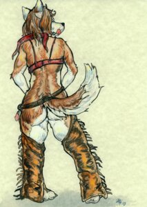 Rating: Questionable Score: 0 Tags: 2010 anthro artist_collaboration belt bottomless butt canid canine canis chaps clothed clothing domestic_dog e621 female husky java javadog kerchief licking licking_lips licking_own_lips mammal mulefoot nordic_sled_dog rear_view self_lick simple_background solo spitz tail textured_background tongue tongue_out User: bunchy7s