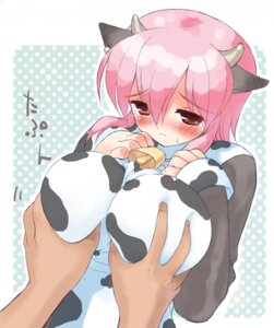 Rating: Questionable Score: 0 Tags: animal_humanoid animal_print bell bell_collar big_breasts blush bodily_fluids bovid bovid_horn bovid_humanoid bovine bovine_horn bovine_humanoid breast_grab breasts cattle cattle_humanoid collar cow_horn cow_print cowbell duo e621 female grabbing grope hair hand_on_breast horn horned_humanoid huge_breasts humanoid japanese_text mammal mammal_humanoid mutsutake pink_hair red_eyes solo_focus tears text translation_request User: bunchy7s