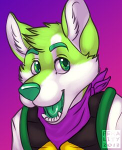 Rating: Safe Score: 0 Tags: 2013 akita anthro bust_portrait canid canine canis clothing domestic_dog e621 fur green_body green_eyes green_fur green_nose green_tongue hoodie husky kadohusky kerchief male mammal niic nordic_sled_dog portrait purple_background purple_clothing simple_background solo spitz tongue topwear User: bunchy7s