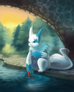 Rating: Safe Score: 0 Tags: ambiguous_gender blue_body blue_fur blue_markings braindeadmareep bridge digital_media_(artwork) digital_painting_(artwork) e621 fur generation_3_pokemon hi_res mammal markings nintendo outside painting_(artwork) plant pokemon pokemon_(species) shiny_pokemon solo tail tree water white_body white_fur zangoose User: bunchy7s