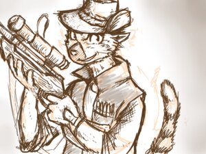 Rating: Safe Score: 0 Tags: 4:3 clothing cosplay e621 gun hat headgear headwear holding_gun holding_object holding_ranged_weapon holding_weapon joel_the_lemur lemur male mammal pinwei primate ranged_weapon ring-tailed_lemur slouch_hat sniper sniper_(team_fortress_2) solo strepsirrhine tail team_fortress_2 valve valve_corporation weapon User: bunchy7s