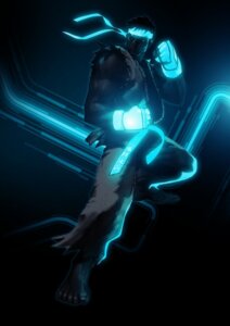 Rating: Safe Score: 0 Tags: black_hair blue_theme capcom clothing cool_colors detailed detailed_background e621 gloves glowing hair handwear human keikogi kerchief male mammal martial_arts_uniform muscular muscular_male neon_lights not_furry pose realistic ryu_(street_fighter) solo sportswear street_fighter tron unknown_artist User: bunchy7s
