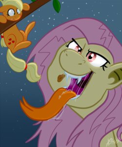Rating: Questionable Score: 0 Tags: 2014 5:6 applejack_(mlp) bat_pony blonde_hair bodily_fluids chubbyjam clothing cowboy_hat cutie_mark dangling duo e621 earth_pony equid equine extreme_size_difference fangs female feral flutterbat_(mlp) fluttershy_(mlp) friendship_is_magic fur green_eyes hair hasbro hat headgear headwear horse hybrid imminent_vore in_tree mammal my_little_pony orange_body orange_fur outside pink_hair plant pony saliva size_difference teeth tongue tongue_out tree uvula vore yellow_body yellow_fur User: bunchy7s