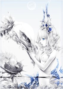 Rating: Questionable Score: 0 Tags: animal_humanoid avian avian_humanoid bird bone bouno_satoshi duo e621 egg feathers female hair hi_res humanoid light_theme monochrome moon nest nude skull User: bunchy7s