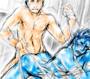 Rating: Explicit Score: 0 Tags: 2boys anal blue_skin gay hoshigaki_kisame male male_only might_guy monster_boy naruto naruto_(series) nude rule34 yaoi User: bunchy7s