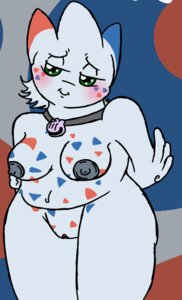 Rating: Explicit Score: 0 Tags: anthro anthrofied black_nipples blush breasts collar e621 female generation_4_pokemon genitals green_eyes mandemolition nintendo nipples pokemon pokemon_(species) pokemorph slightly_chubby solo togekiss vulva User: bunchy7s