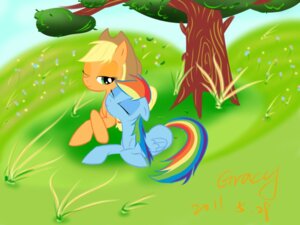 Rating: Safe Score: 0 Tags: 4:3 applejack_(mlp) blue_body blue_feathers blue_fur detailed_background duo e621 earth_pony equid equine feathered_wings feathers female feral friendship_is_magic fur gracy grass hair hasbro horse mammal multicolored_hair multicolored_tail my_little_pony mythological_creature mythological_equine mythology one_eye_closed pegasus plant pony rainbow_dash_(mlp) rainbow_hair rainbow_tail tail toony tree wallpaper wings wink wood User: bunchy7s