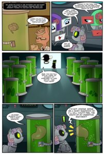 Rating: Safe Score: 0 Tags: 2013 alternate_species alternate_universe ambiguous_gender brain_in_a_jar comic cybernetics cyborg dialogue digital_media_(artwork) e621 english_text equid equine fallout fallout_equestria friendship_is_magic friendship_is_witchcraft group hasbro hi_res horn horse machine madmax mammal microsoft my_little_pony mythological_creature mythological_equine mythology organs pony rarity_(mlp) robot stomach sweetie_belle_(mlp) sweetie_bot_(mlp) text think_tank_(fallout) threatening unicorn User: bunchy7s