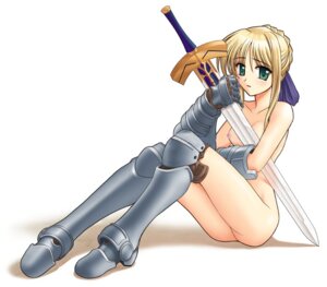 Rating: Explicit Score: 0 Tags: armor artoria_pendragon breasts fate/stay_night fate_(series) female looking_at_viewer naked rule34 sword type-moon weapon User: bunchy7s