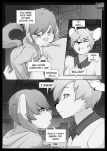 Rating: Questionable Score: 0 Tags: anthro black_border black_nose border canid canine canis closet clothing comic conditional_dnp dialogue domestic_dog doxy e621 ear_piercing ear_ring english_text facial_piercing felid femboy freckles freely_redistributable greyscale hardblush hi_res hoodie inside jesse_(onta) lion lip_piercing male male/male mammal marty_(onta) monochrome multiple_scenes number page_number pantherine piercing profanity projections_(comic) ring_piercing school speech_bubble student text tokifuji topwear User: bunchy7s