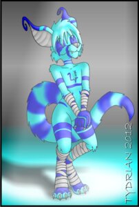 Rating: Safe Score: 0 Tags: 2012 4_toes anthro blue_body blue_fur claws crux digitigrade e621 feet fur happy male paws smile solo spotlight striped_body striped_fur stripes tail toes tydrian wraps zhozie User: bunchy7s