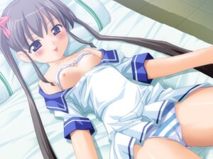Rating: Explicit Score: 0 Tags: 1girls :p bed black_hair blue_eyes blush bow bra bra_lift breasts cameltoe clothing come_hither dress dress_pull dutch_angle female flat_chest game_cg hair_ribbon jinno_hikari kuuchuu_yousai lingerie long_hair lying makai_tenshi_jibril naughty_face off_shoulder on_back open_dress panties pillow pussy ribbon rule34 school_uniform seifuku serafuku short_dress small_breasts solo striped striped_panties studio_frontwing tied_hair tongue twintails underwear very_long_hair white_bra User: bunchy7s