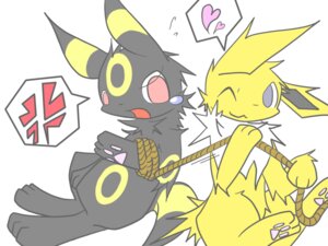 Rating: Questionable Score: 0 Tags: 4:3 ambiguous_gender bdsm black_body black_fur blue_eyes bodily_fluids bondage bound duo e621 eeveelution feral fur generation_1_pokemon generation_2_pokemon heart_symbol jolteon mammal markings nintendo one_eye_closed pawpads paws pokemon pokemon_(species) red_eyes rope shin_(artist) simple_background tail tears umbreon wink yellow_body yellow_fur User: bunchy7s