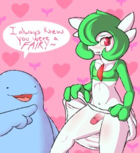 Rating: Explicit Score: 0 Tags: anthro blush clothed clothing dialogue duo e621 english_text erection faelyn_(snugundies) femboy gardevoir generation_2_pokemon generation_3_pokemon genitals green_hair hair homophobia homophobic_slur humor joke male mammal navel nintendo not_furry_focus penis pokemon pokemon_(species) pun quagsire quagsireofvp red_eyes skimpy slur small_penis text third-party_edit User: bunchy7s