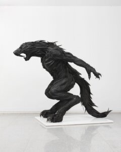 Rating: Safe Score: 0 Tags: 4:5 ambiguous_gender anthro black_body canid canine canis claws e621 fangs grandfathered_content mammal photo real sculpture sculpture_(artwork) solo tail teeth tire traditional_media_(artwork) wolf yong_ho_ji User: bunchy7s
