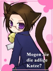 Rating: Safe Score: 0 Tags: 3:4 animal_humanoid austria_(hetalia) blush brown_hair cat_humanoid clothed clothing e621 eyewear felid felid_humanoid feline feline_humanoid german_text glasses hair hetalia humanoid looking_back male mammal mammal_humanoid oniyuri purple_eyes solo tail text translated User: bunchy7s