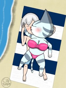 Rating: Questionable Score: 0 Tags: 2014 animal_crossing anthro beach beach_towel big_breasts bikini blush breasts camel_toe clothing crockwad domestic_cat duo e621 felid feline felis female french_kissing hair human human_on_anthro interspecies kissing lolly_(animal_crossing) making_out male mammal nintendo on_towel outside seaside swimming_trunks swimwear tabby_cat towel two-piece_swimsuit villager_(animal_crossing) white_hair User: bunchy7s