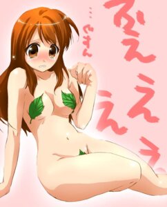 Rating: Questionable Score: 0 Tags: asahina_mikuru breasts brown_eyes brown_hair clenched_teeth female female_only human leaf leaf_censor long_hair mikami_mika naked_leaf nude pink_background rule34 small_breasts solo suzumiya_haruhi_no_yuuutsu tears User: bunchy7s